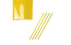 Трубочки б/изгиба L=24см (250шт); D=8,L=240мм; желтые